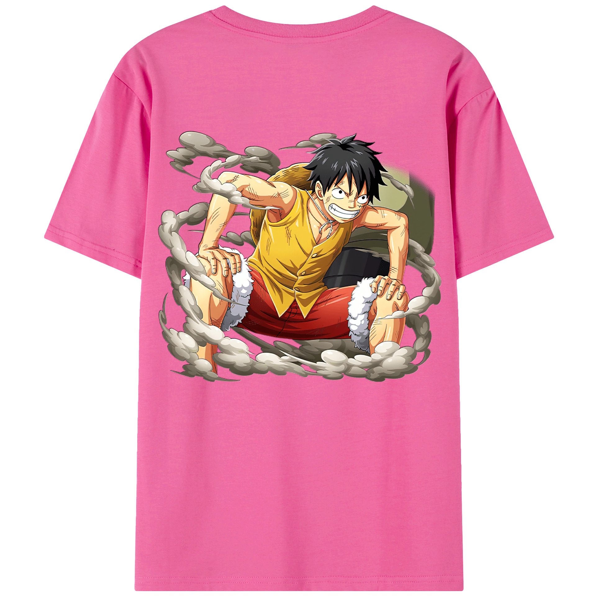 ワンピース モンキー・D・ルフィ ONE PIECE Monkey D. Luffy レディース半袖Tシャツ(バックプリント)